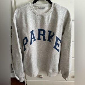 Parke Varsity Crewneck Sweatshirt Classic Grey & Navy L/XL